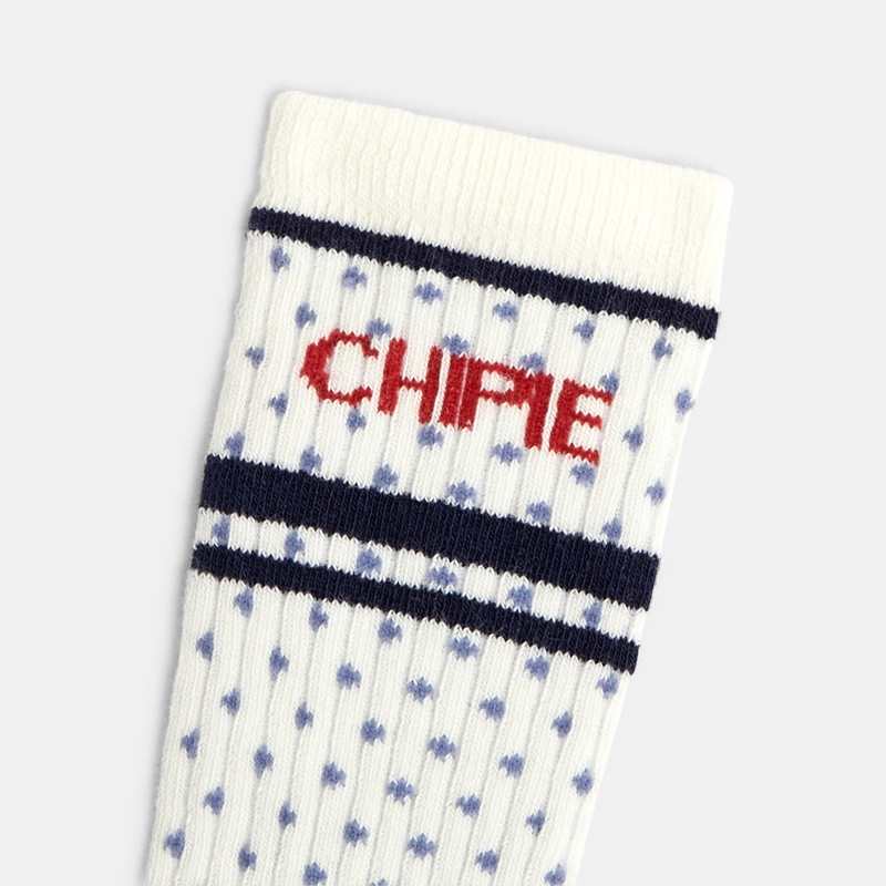 Chaussettes brodées Chipie blanches fille