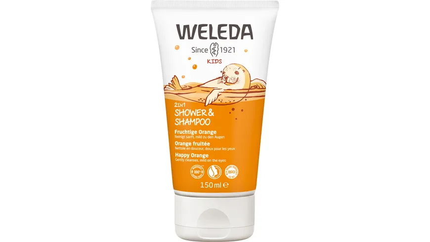 WELEDA Kids 2in1 Shower & Shampoo Fruchtige Orange 150 ml