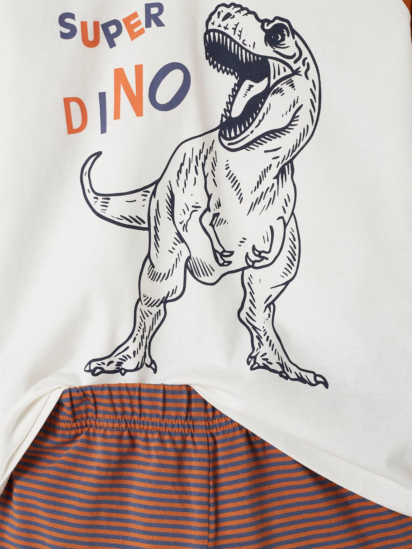 Vertbaudet 2er-Pack Jungen Schlafanzüge, Dinos - indigo-blau
