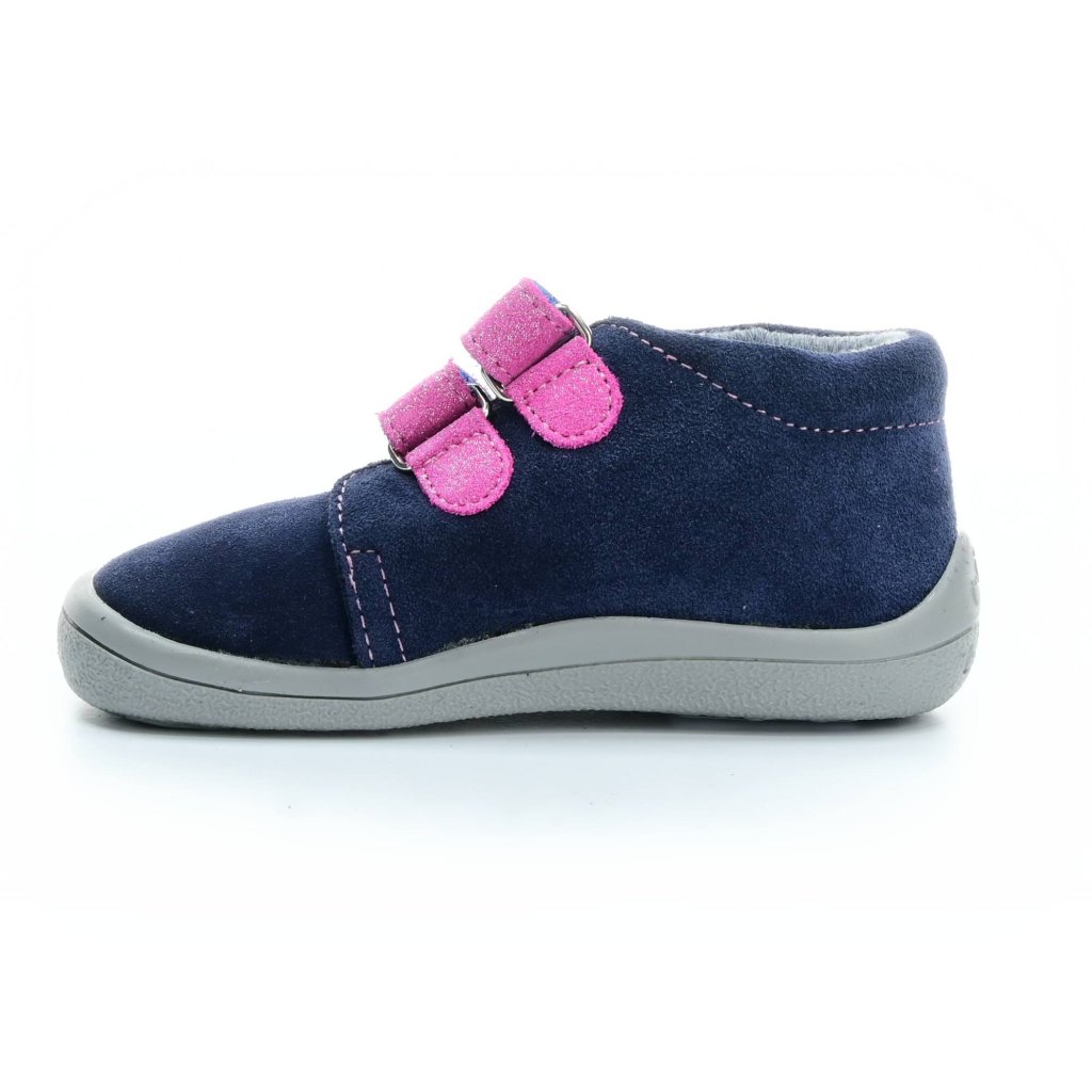Beda Ocean Shine mit Membran und Hinterkappe (BF 0001/W/M/OP/FW) dunkelblaue Barfuß-Stiefeletten
