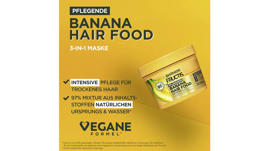 Garnier Fructis Maske Hairfood Banane 400 ml