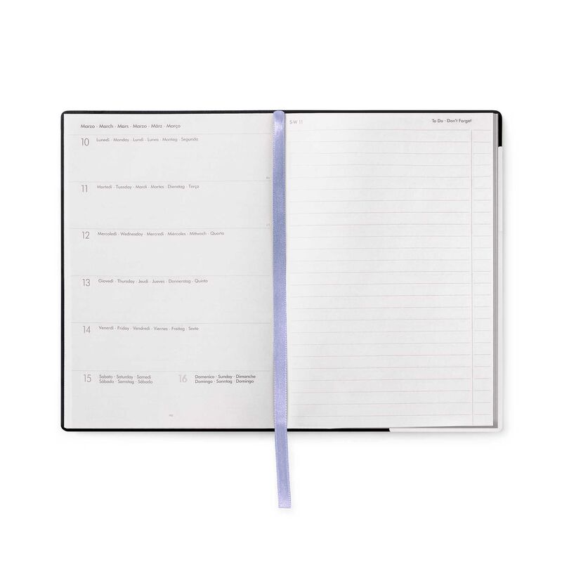 Agenda de 12 meses - vista semanal - tamaño mediano - con libreta - 2025