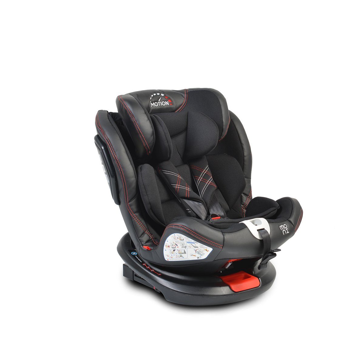Moni Autokindersitz Kindersitz Motion 0-36 kg Gruppe 0/1/2/3, bis: 36 kg, drehbar 165° Neigung Isofix SIPS