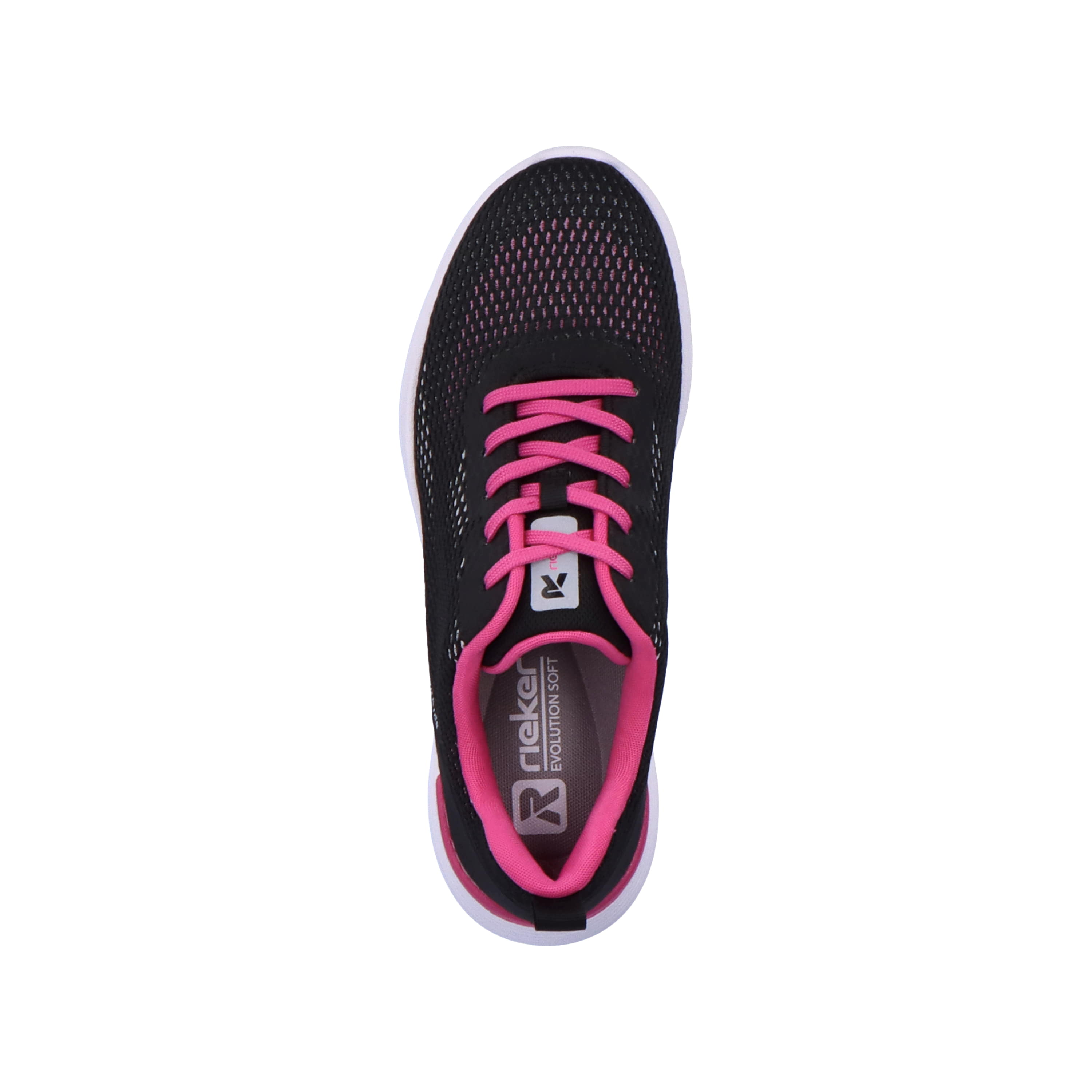 Rieker Damen Sneaker Low urban-black flamingo-pink