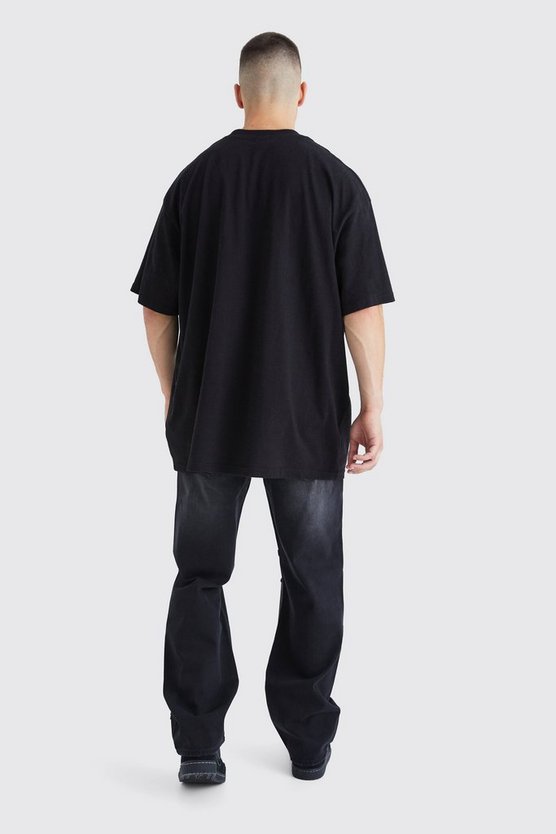 Tall lockere zerrissene Jeans mit Applikation