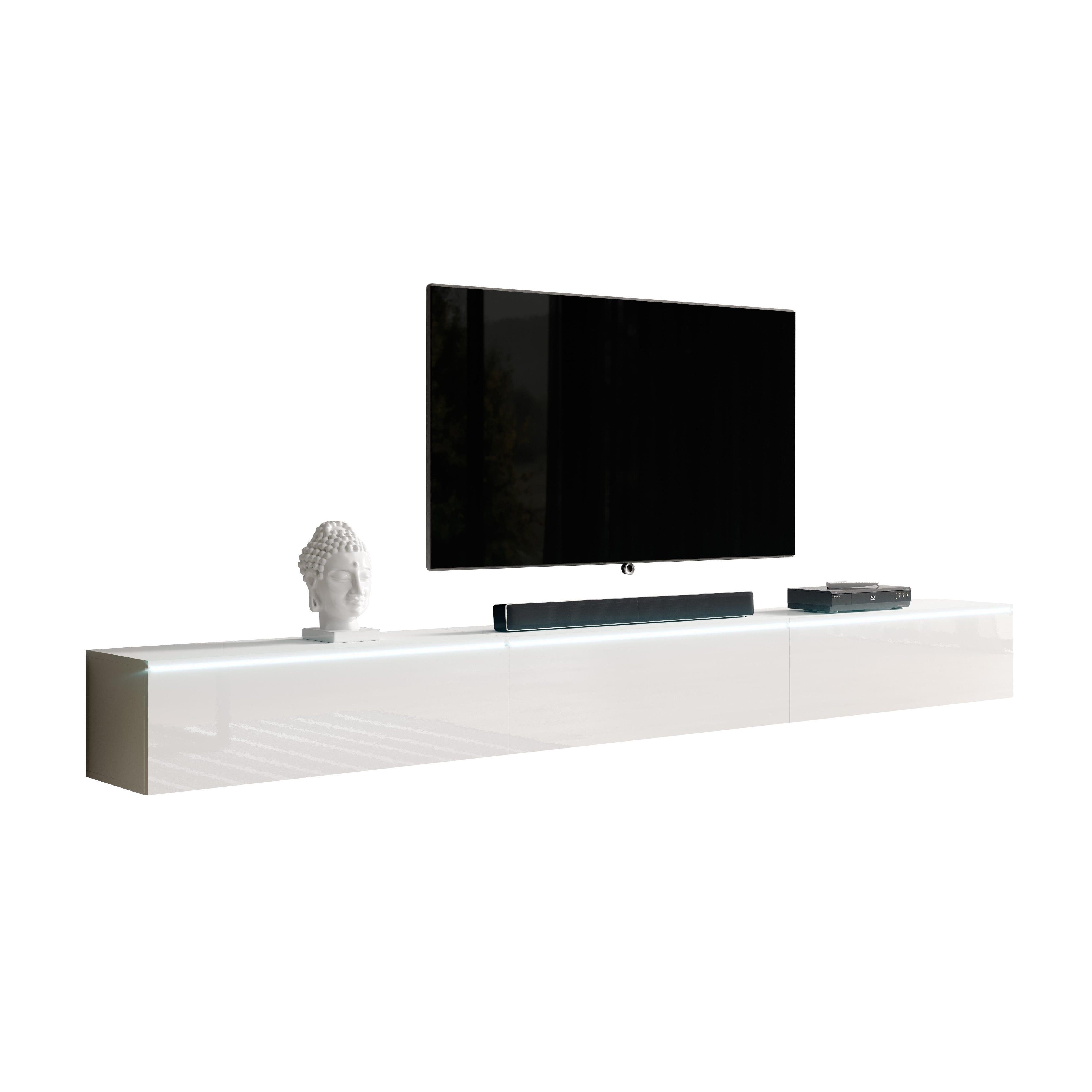 Furnix Sideboard BARGO Lowboard hängend TV-Board B300 x H34 x T32 cm, geräumig mit 6 Fächern