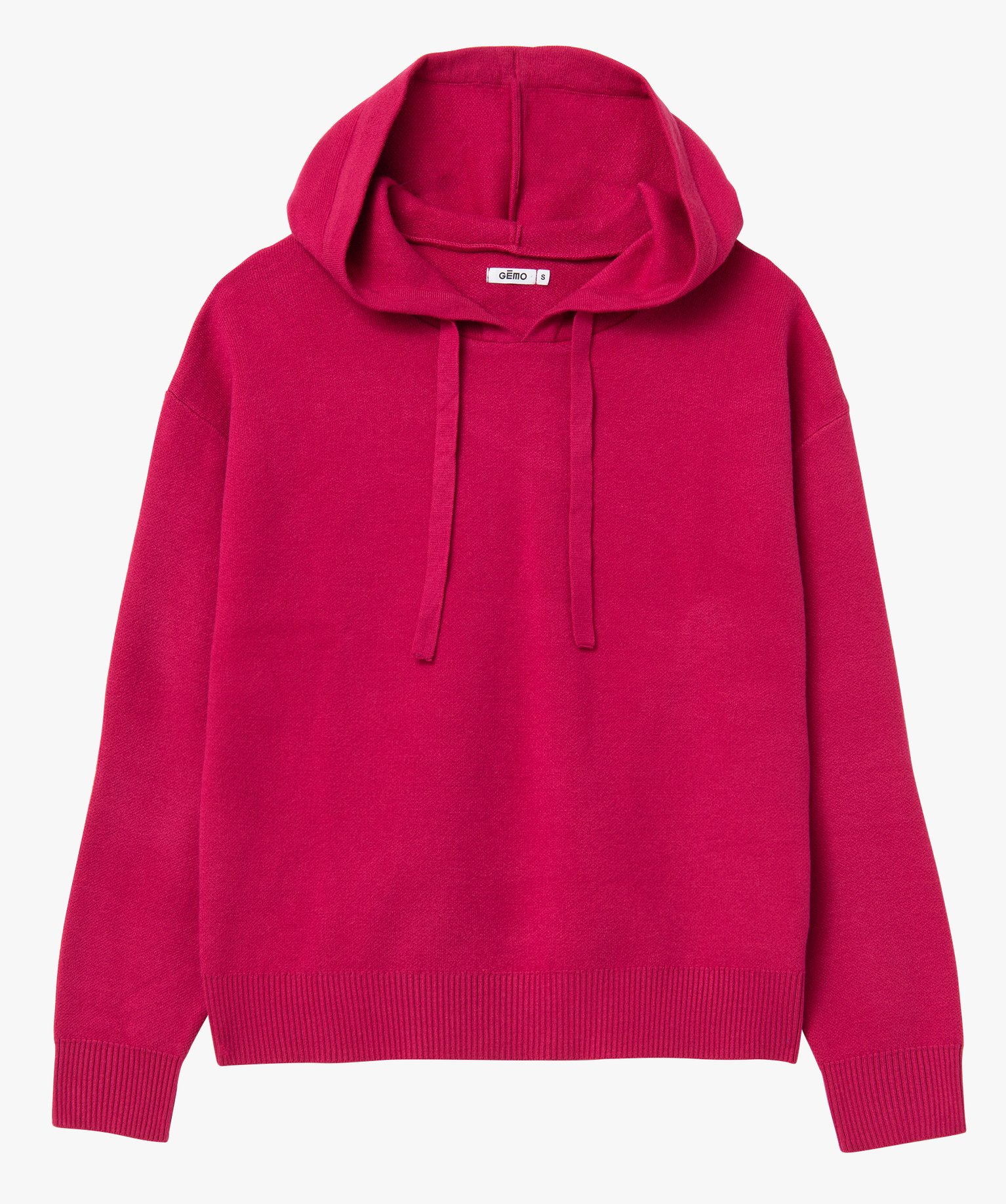 Pull femme à capuche ajustable par cordon rose | GEMO