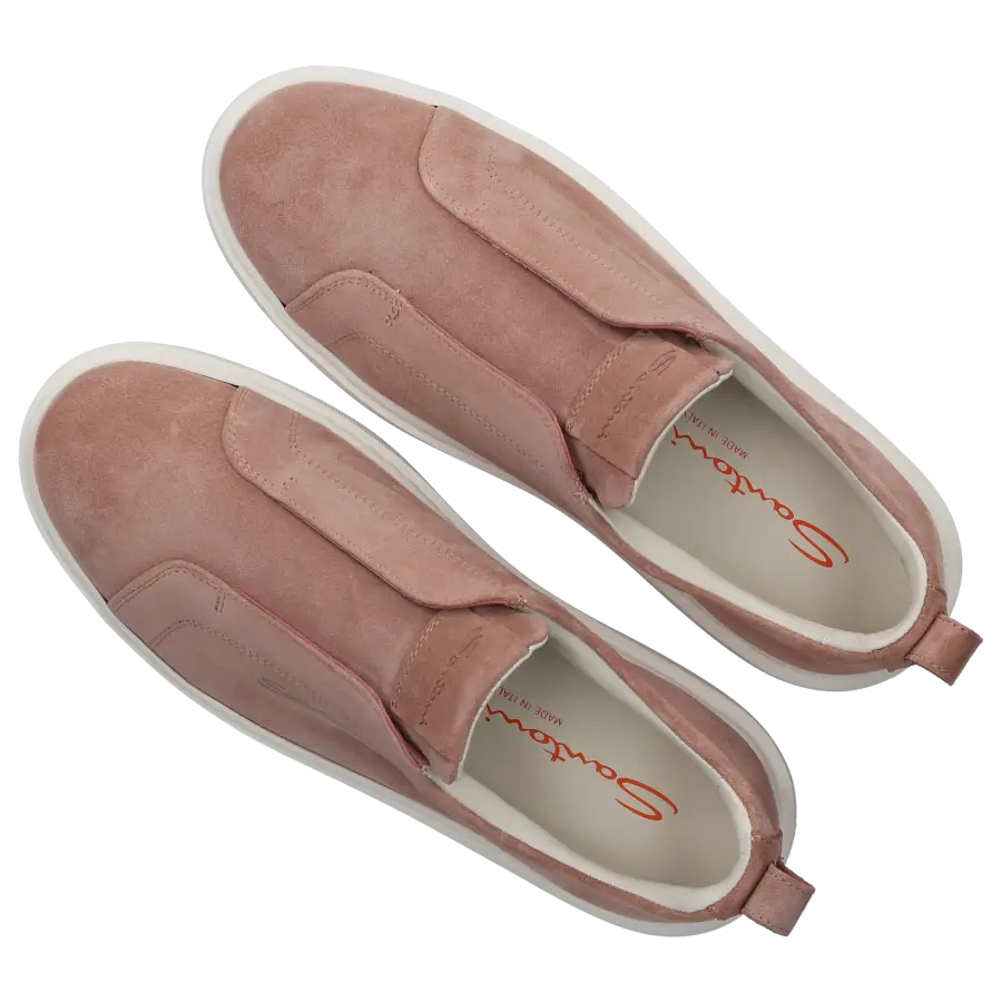 Santoni - Slip Ons Sneaker 61224 Veloursleder - pink