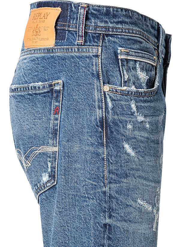 Replay, Jeans Grover, Straight Fit, Baumwoll-Stretch, blau