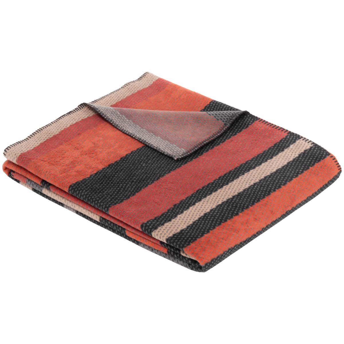 Jacquard Decke Latina Anthrazit-Terracotta 150 x 200 cm