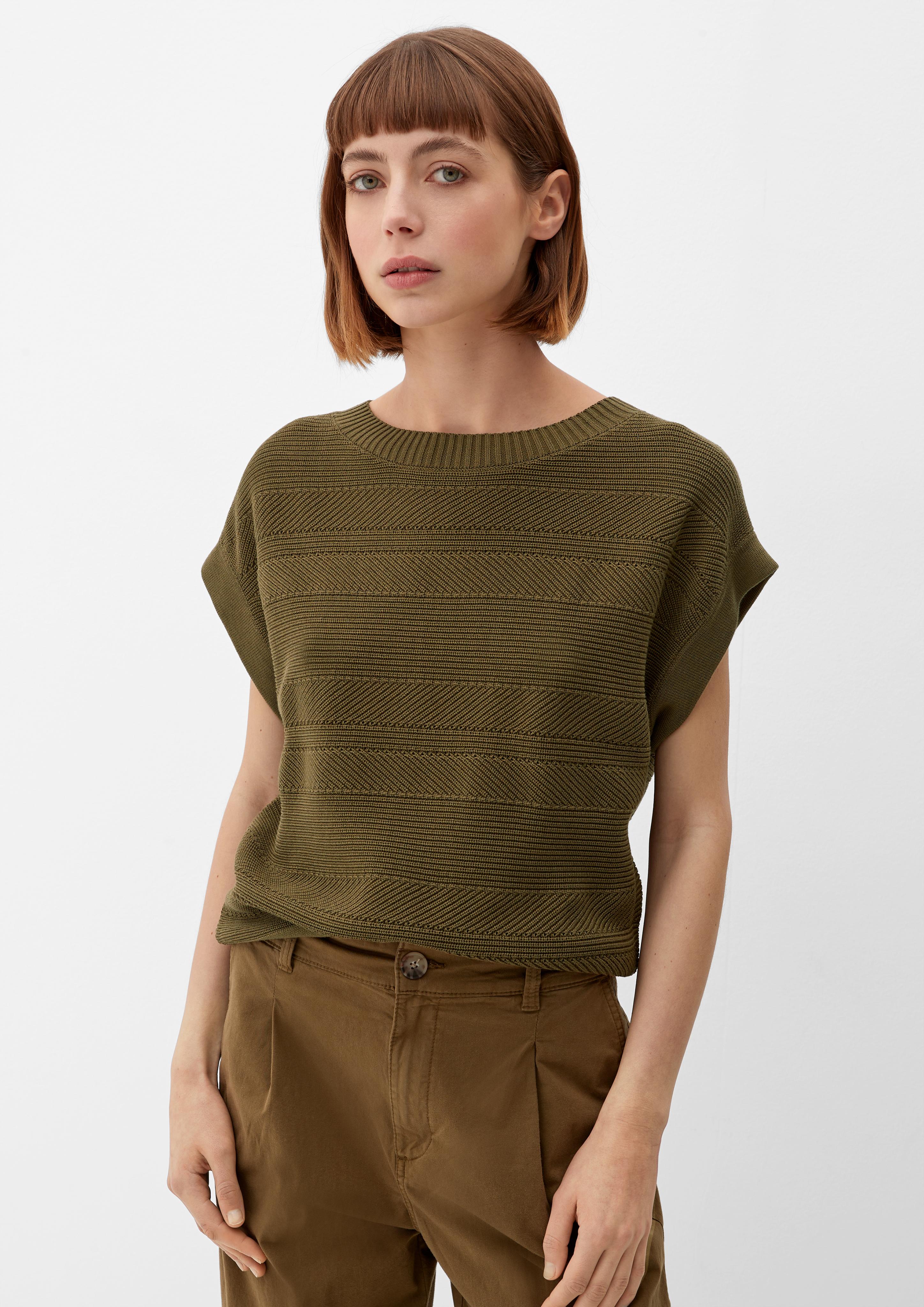 Ärmelloser Strickpullover  2132558-7723