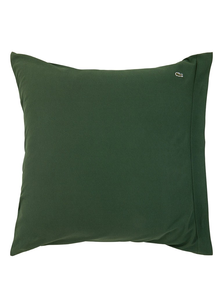 Federa Lacoste in cotone piqué biologico con logo, 150 fili/cm²