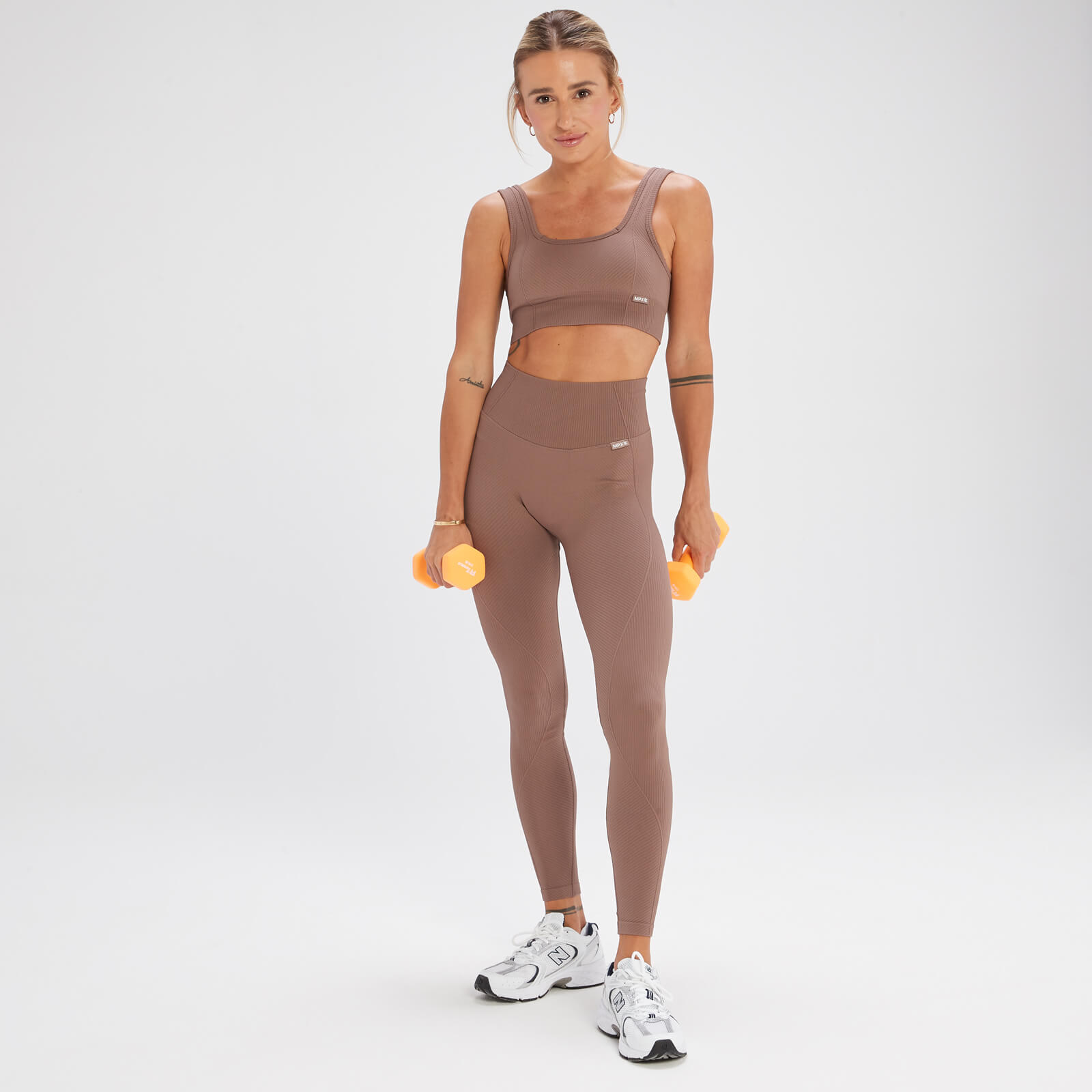 Brassière de sport sans coutures MP x Tatiana – Noisette
