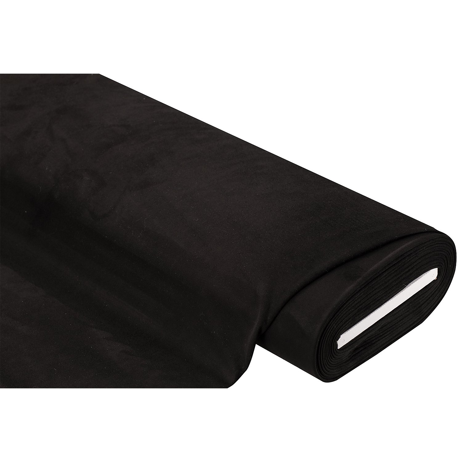 Stretch-Velours / Fleece Doubleface, schwarz/dunkelbraun