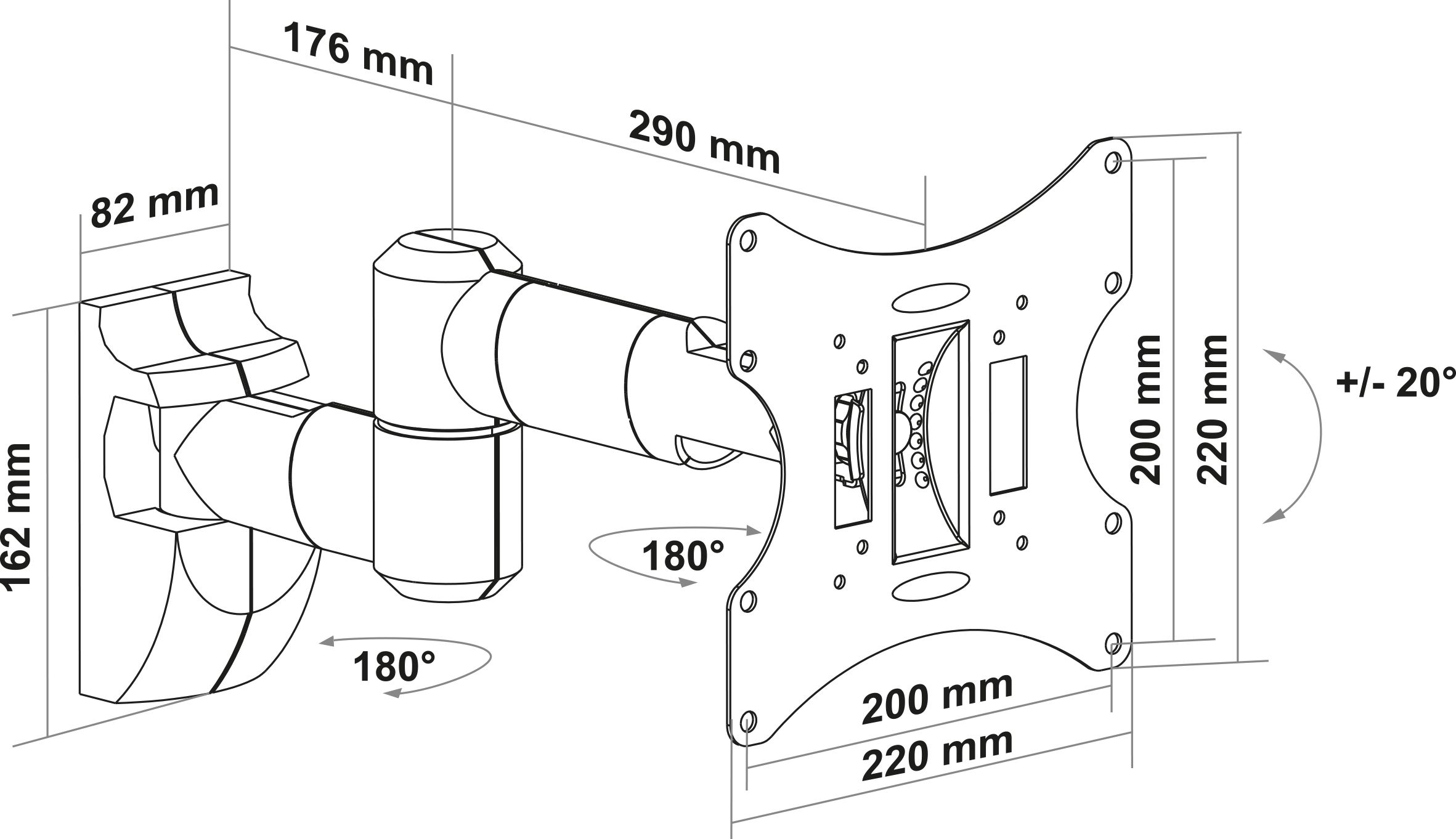 Schwaiger LWH050 TV Wandhalter
