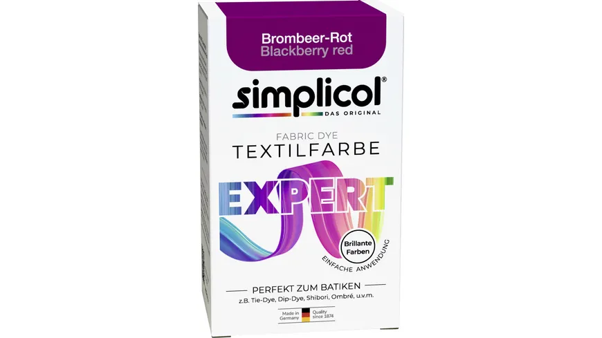 Simplicol Textilfarbe Expert Brombeer-Rot 150 ml