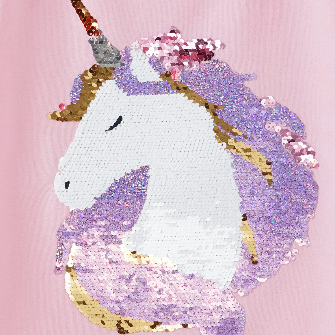 Mädchen T-Shirt mit Wendepailletten