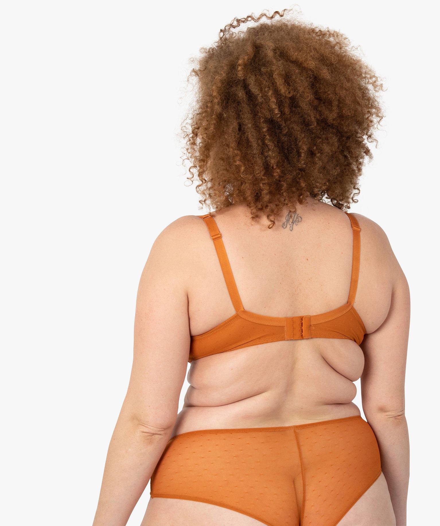 Soutien-gorge grande taille à armatures et coques fines cognac | GEMO