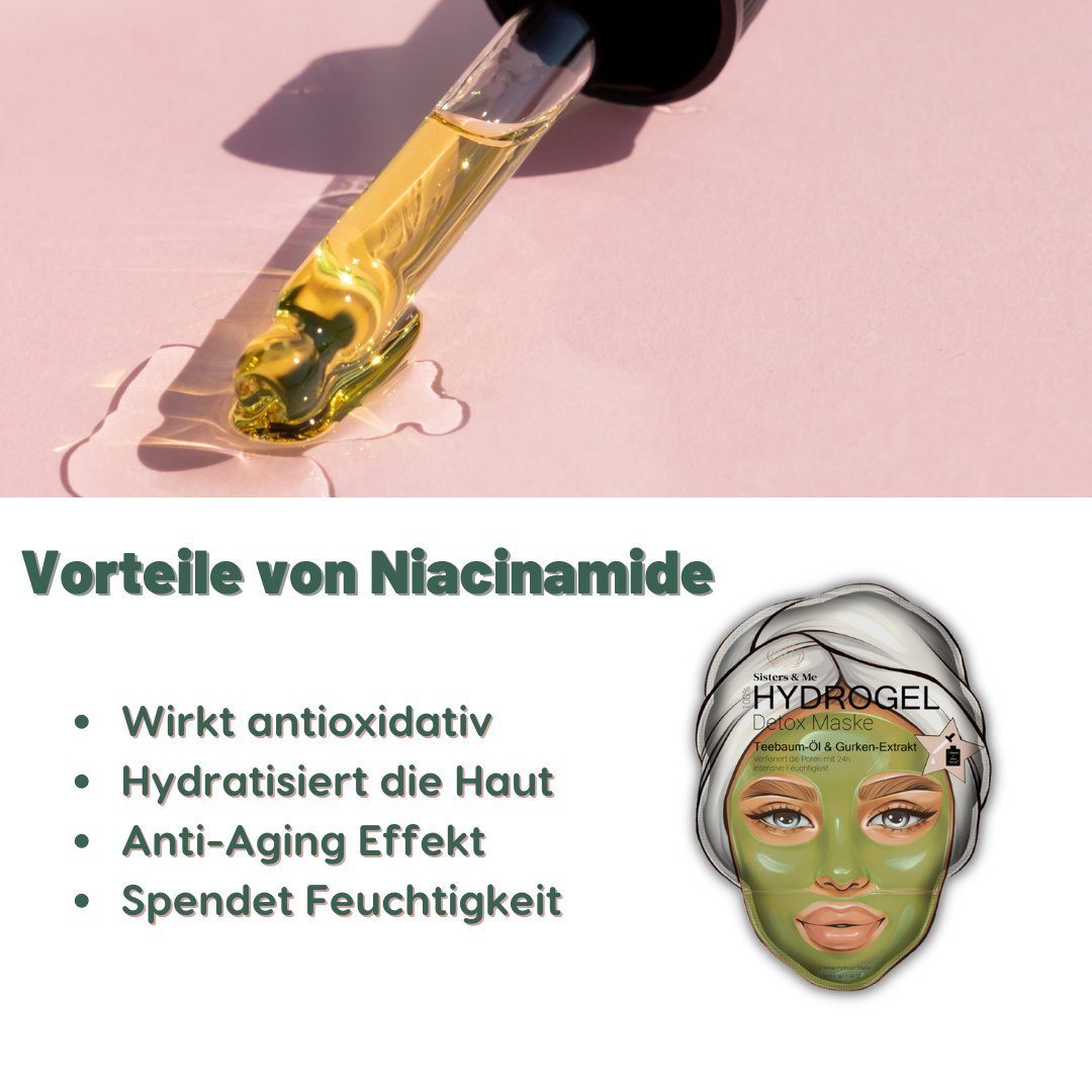 Sisters & Me Gesichtsmaske 5x Sisters & Me Hydrogel Detox Maske, Anti Pickel Masken, 5-tlg.