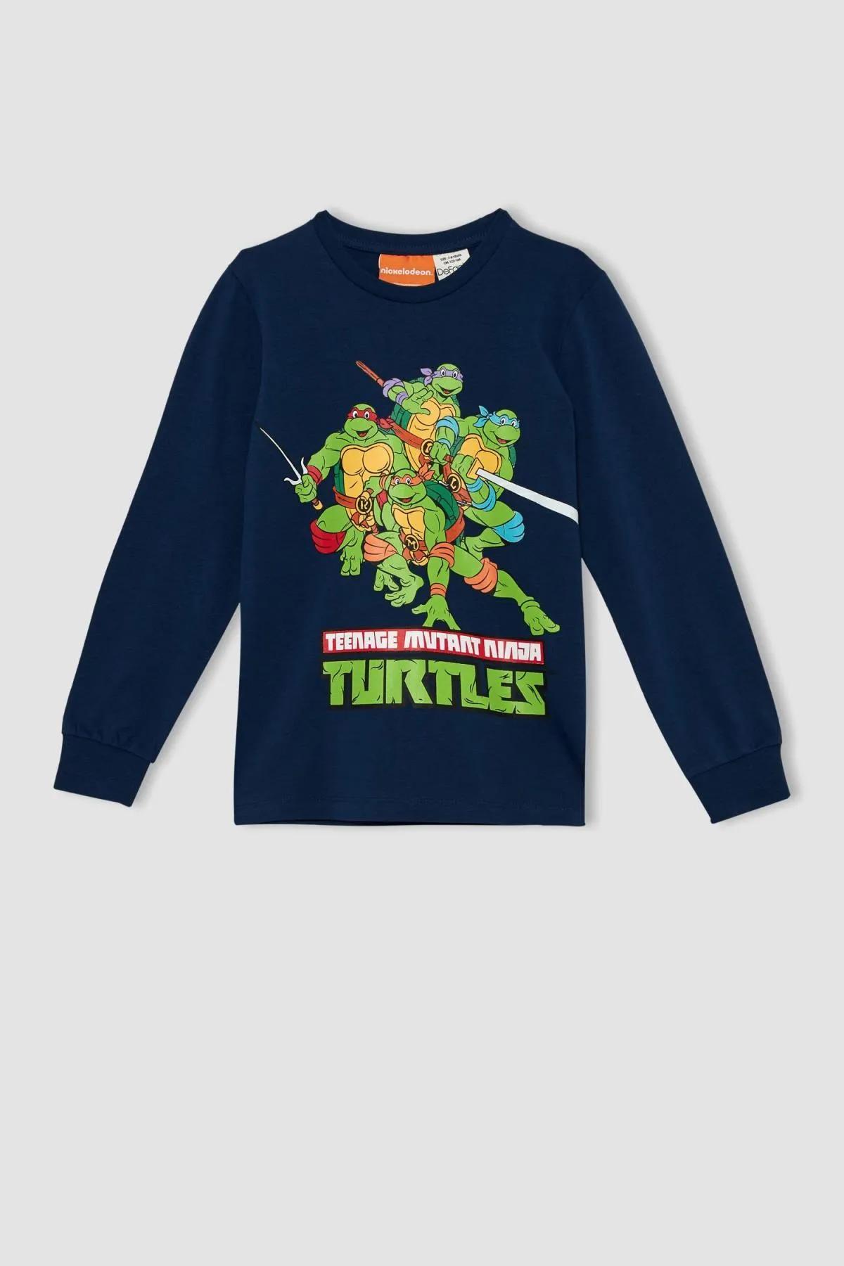 DeFacto  Langarm-T-Shirt mit Rundhalsausschnitt der Ninja Turtles für Jungen