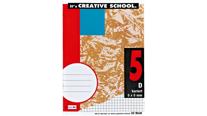 PAPERZONE Heft A5 Lineatur 5 32 Blatt