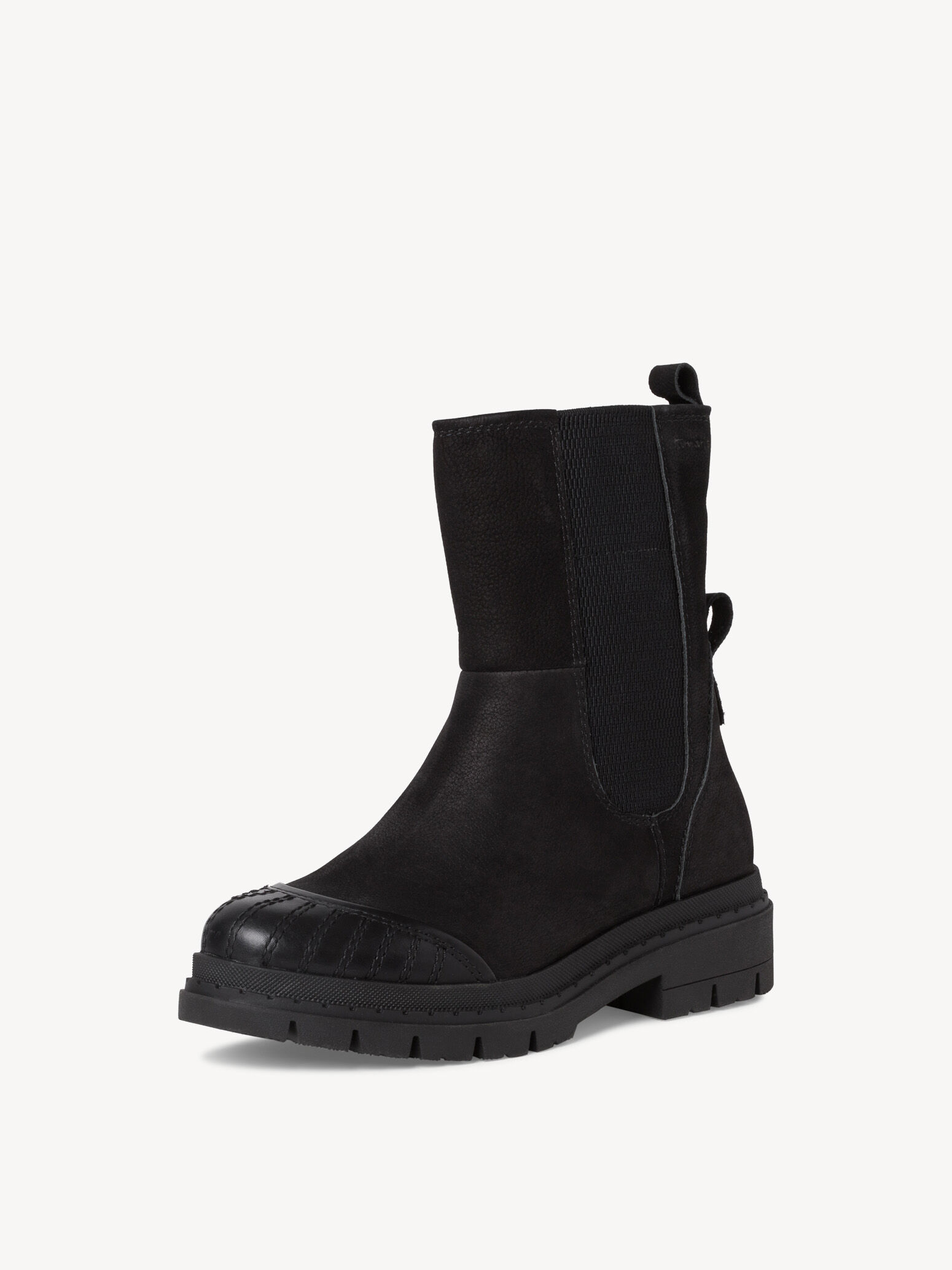 Bottine Chelsea en cuir - noir