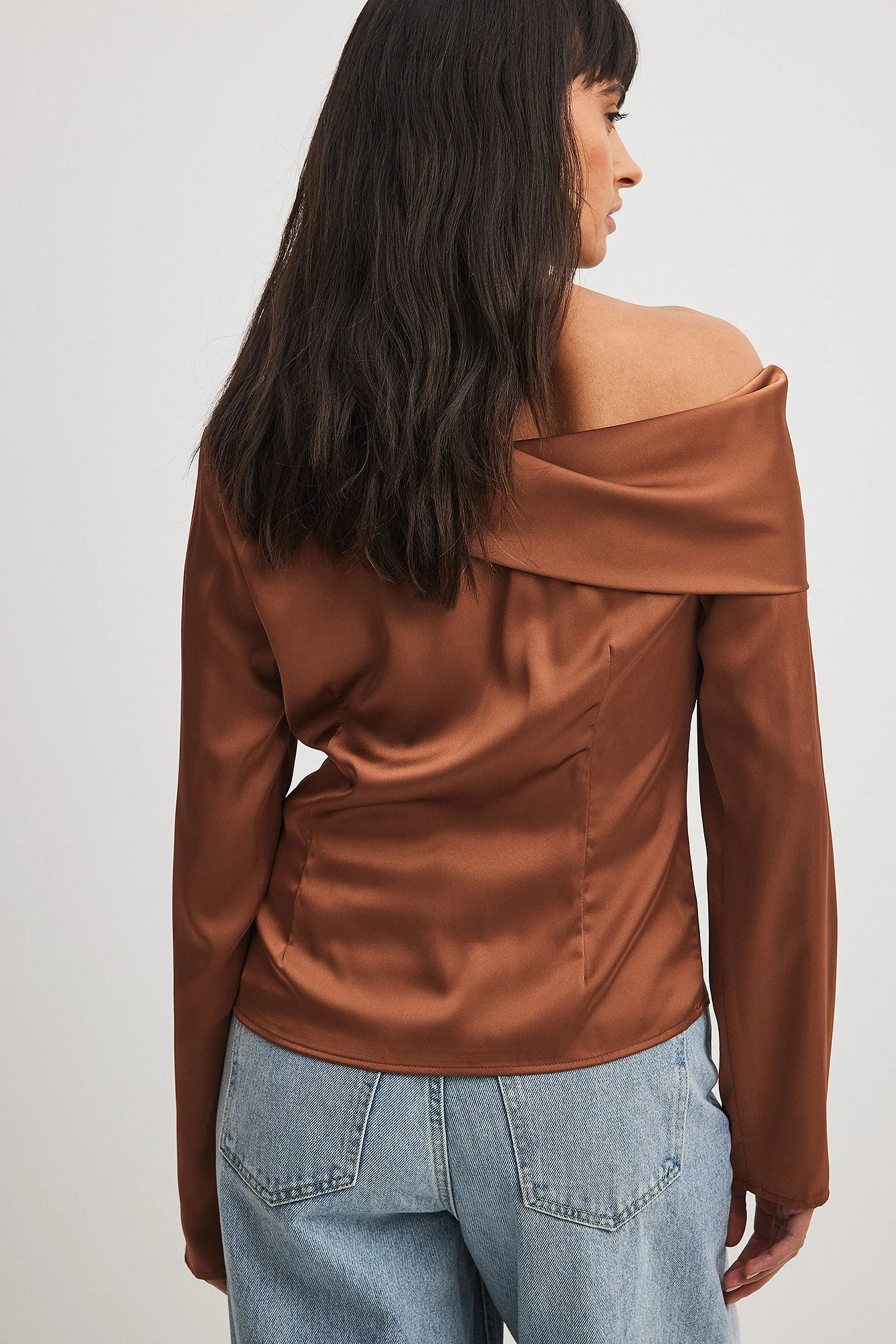 Drapiertes One-Shoulder-Shirt