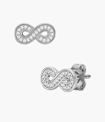 Fossil Ohrstecker Infinity Sterlingsilber