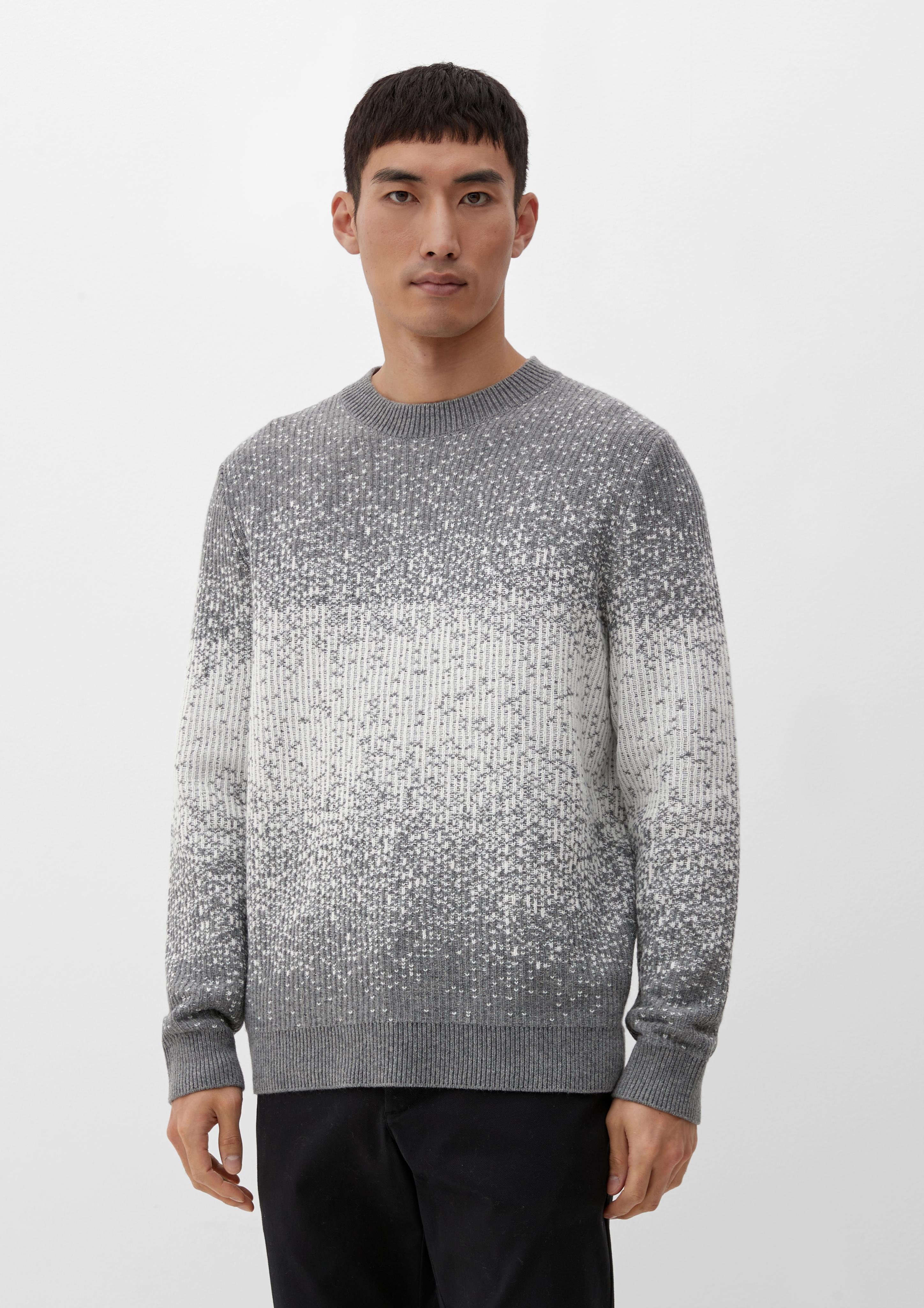 Bicolor-Pullover mit Rippstruktur  2124535-97X1