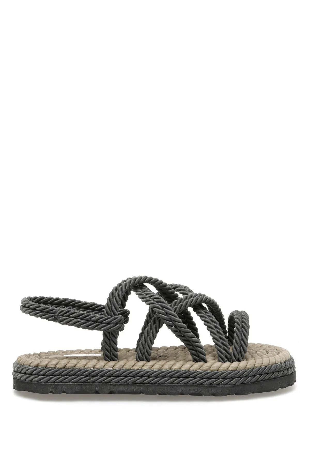 Butigo  Srey 3fx Anthrazit Flache Sandalen für Damen