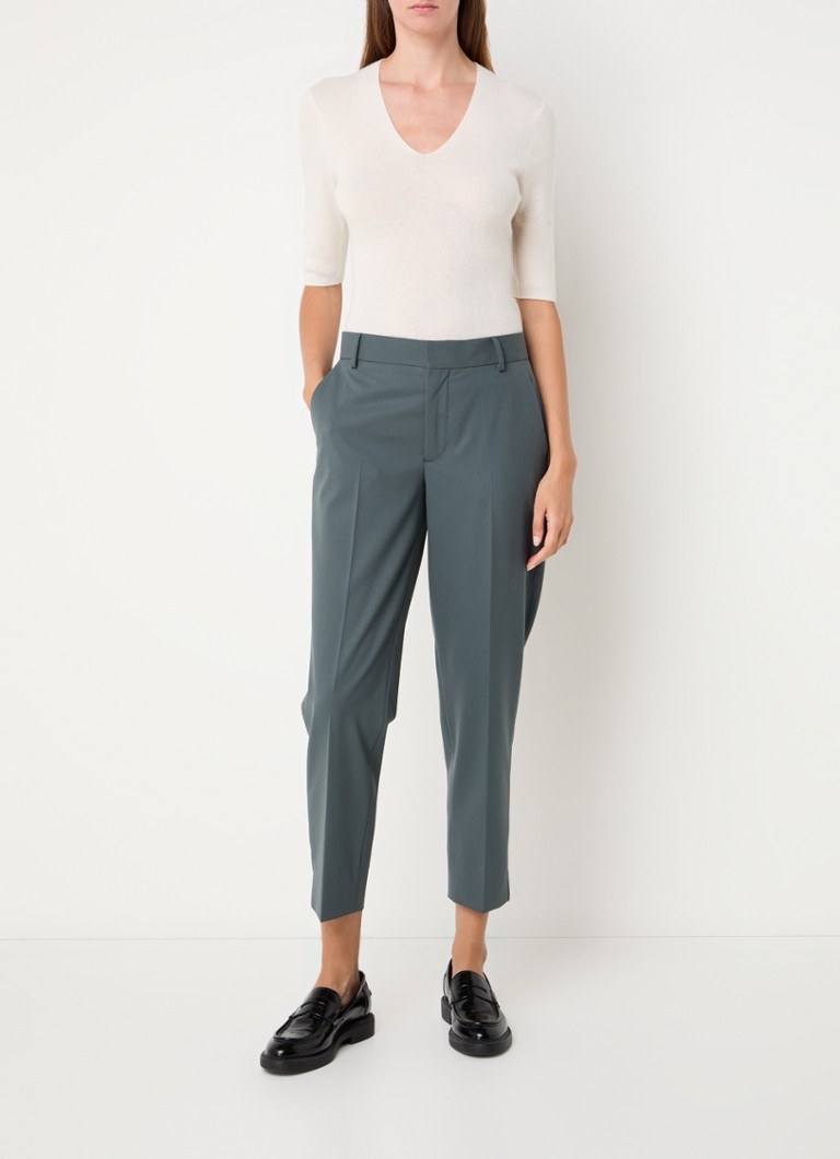 ZAVŘENO Zkrácené kalhoty Sonnett slim fit středního pasu s bočními kapsami