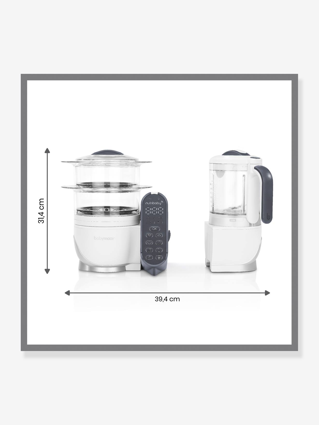 Babymoov Set aus Vorratsdosen BABYBOL & Multifunktions-Dampfgarer NUTRIBABY+ BABYMOOV - weiß