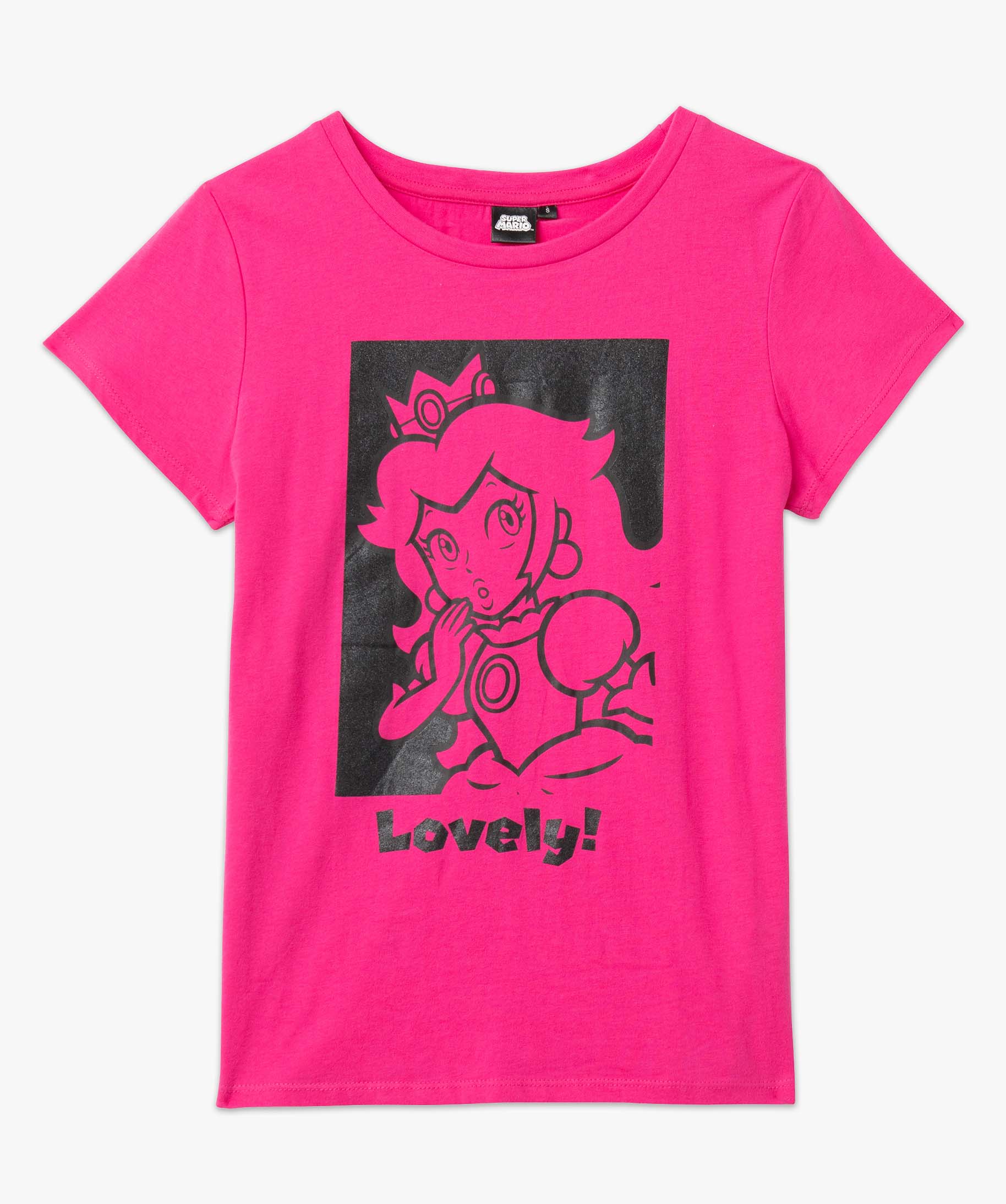 Tee-shirt femme à manches courtes imprimé Princess Peach -... rose | GEMO