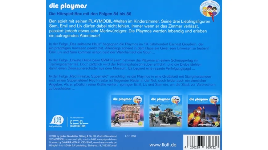 Die Playmos-Hörspiel-Box Folgen 84-86 (Das Origina