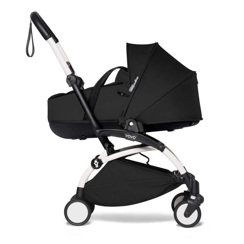 Poussette Yoyo2 4 roues châssis blanc nacelle noire Babyzen