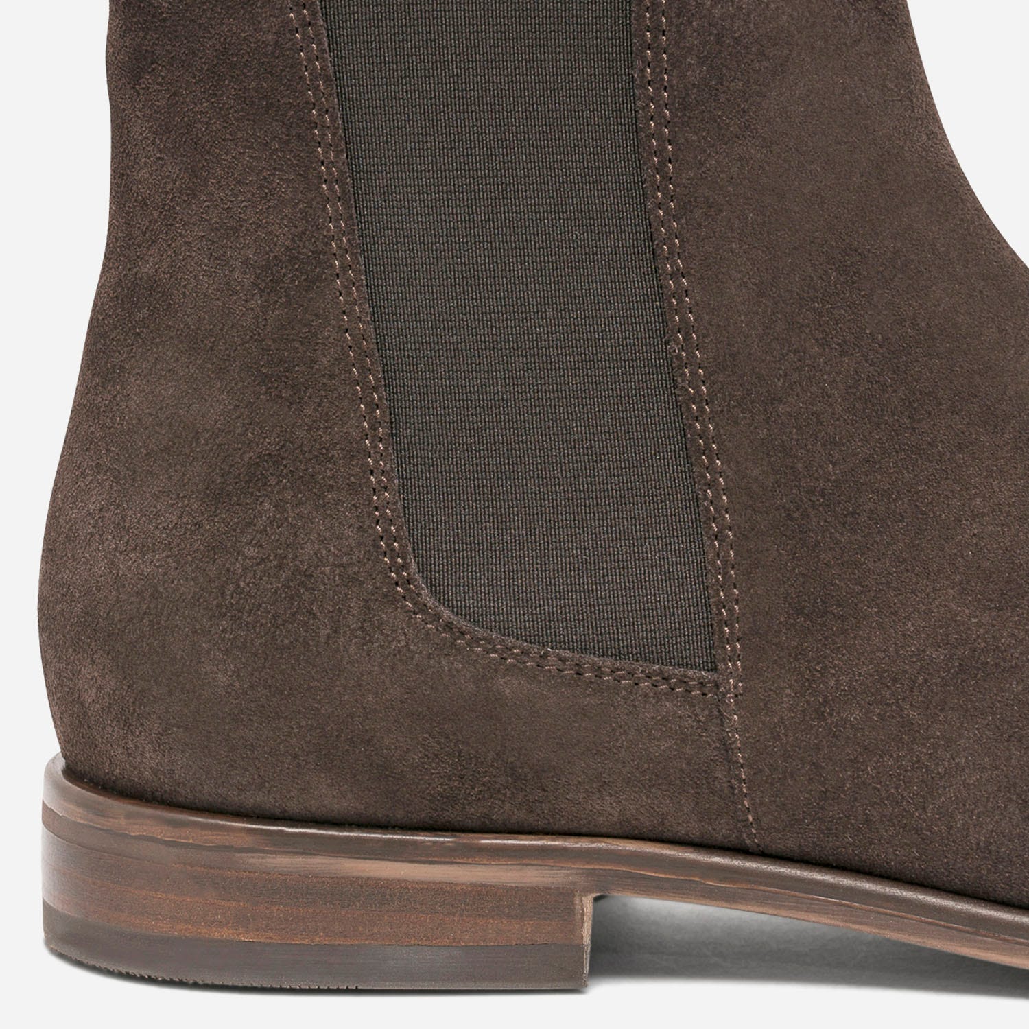 Chelsea boots marron éco-conçu en cuir velours
