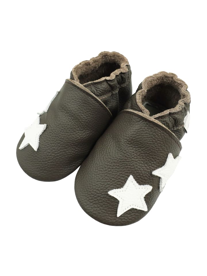 Yalion Leder-Krabbelschuhe 
