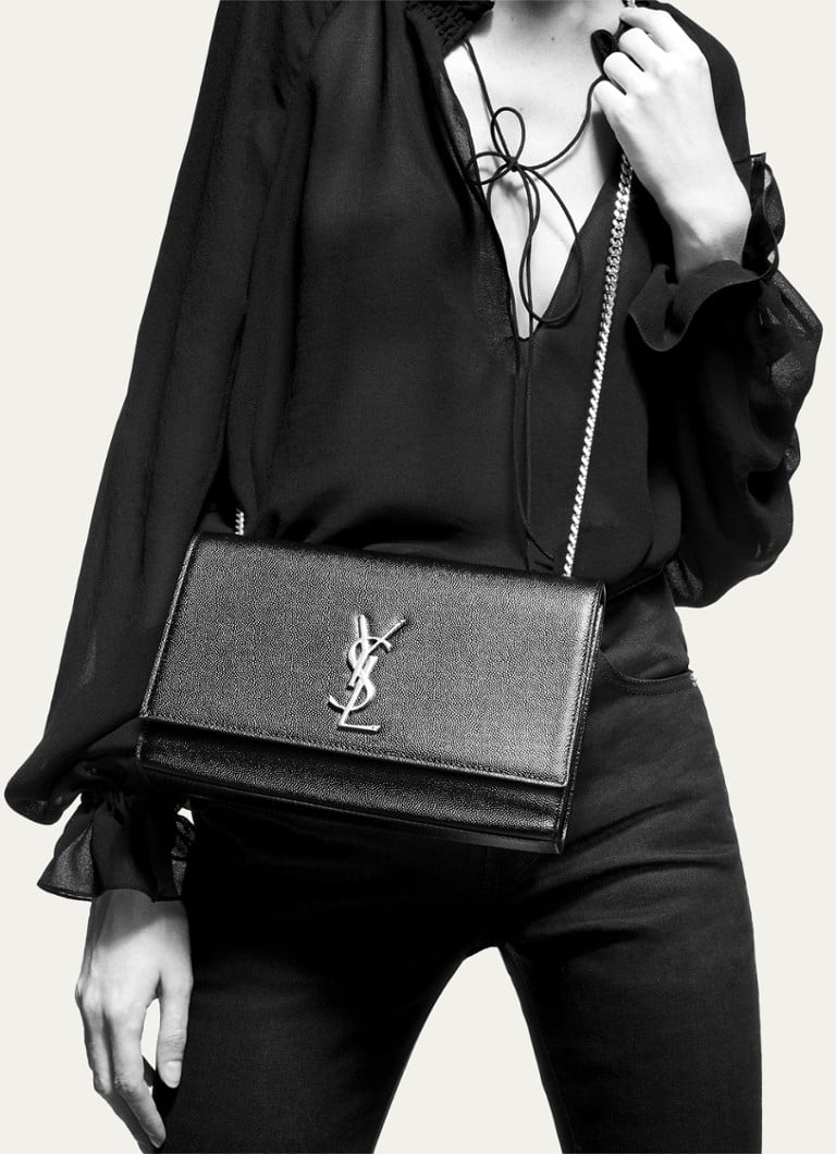 Saint Laurent Kate keskikokoinen vasikannahkainen olkalaukku