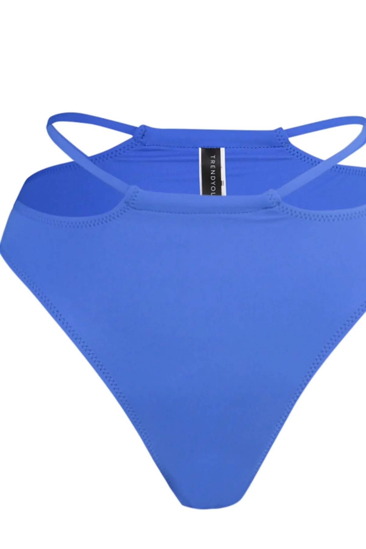 Trendyol Collection  Saks Piping High Waist Bikinihose mit normalem Bein TBESS23BA00059