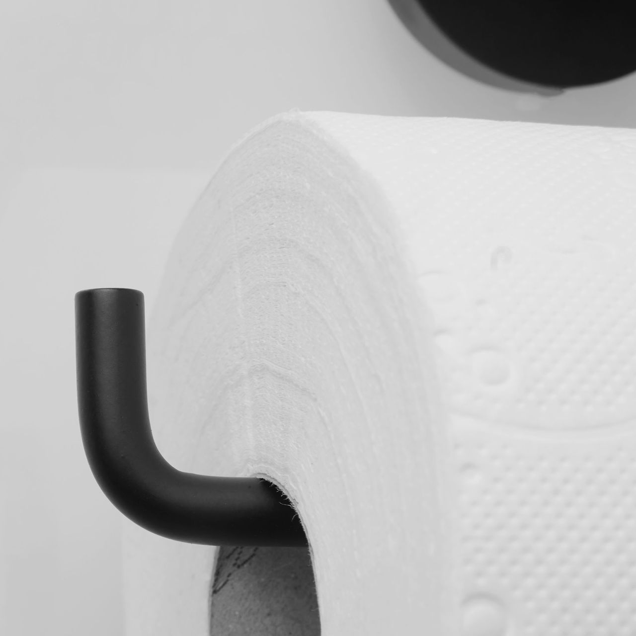 Weles AMARE Luxus WC-Rollenhalter mit Absenkdämpfung - Edelstahl Schwarz, 5 x 15 x 10,5 cm