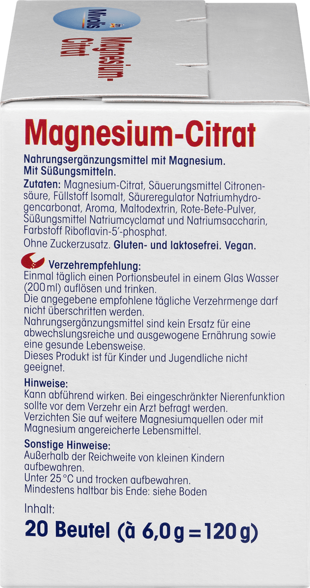 Magnesium-Citrat, Granulat 20 Btl., 120 g