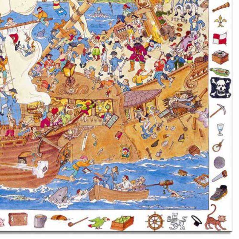 Puzzle observation Pirates 100 pièces Djeco