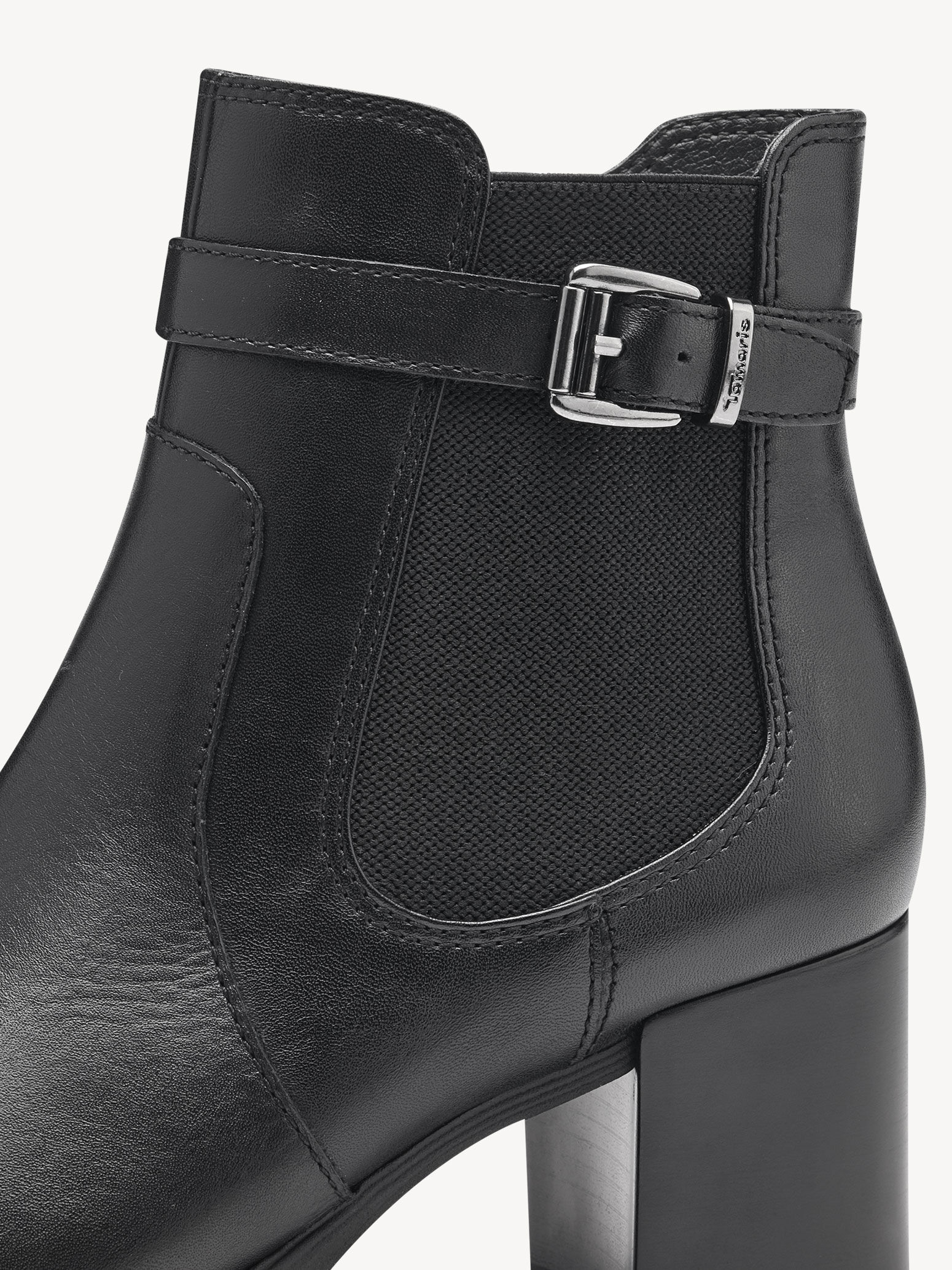 Bottine en cuir - noir