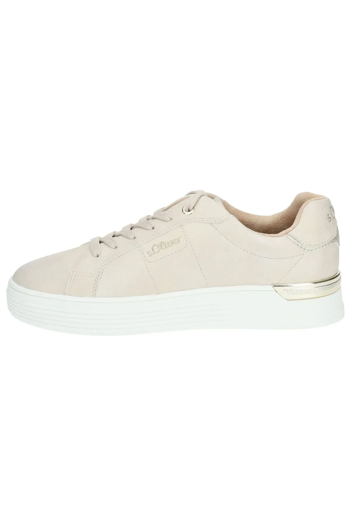 s.Oliver  Sneaker - Beige - Flacher Absatz
