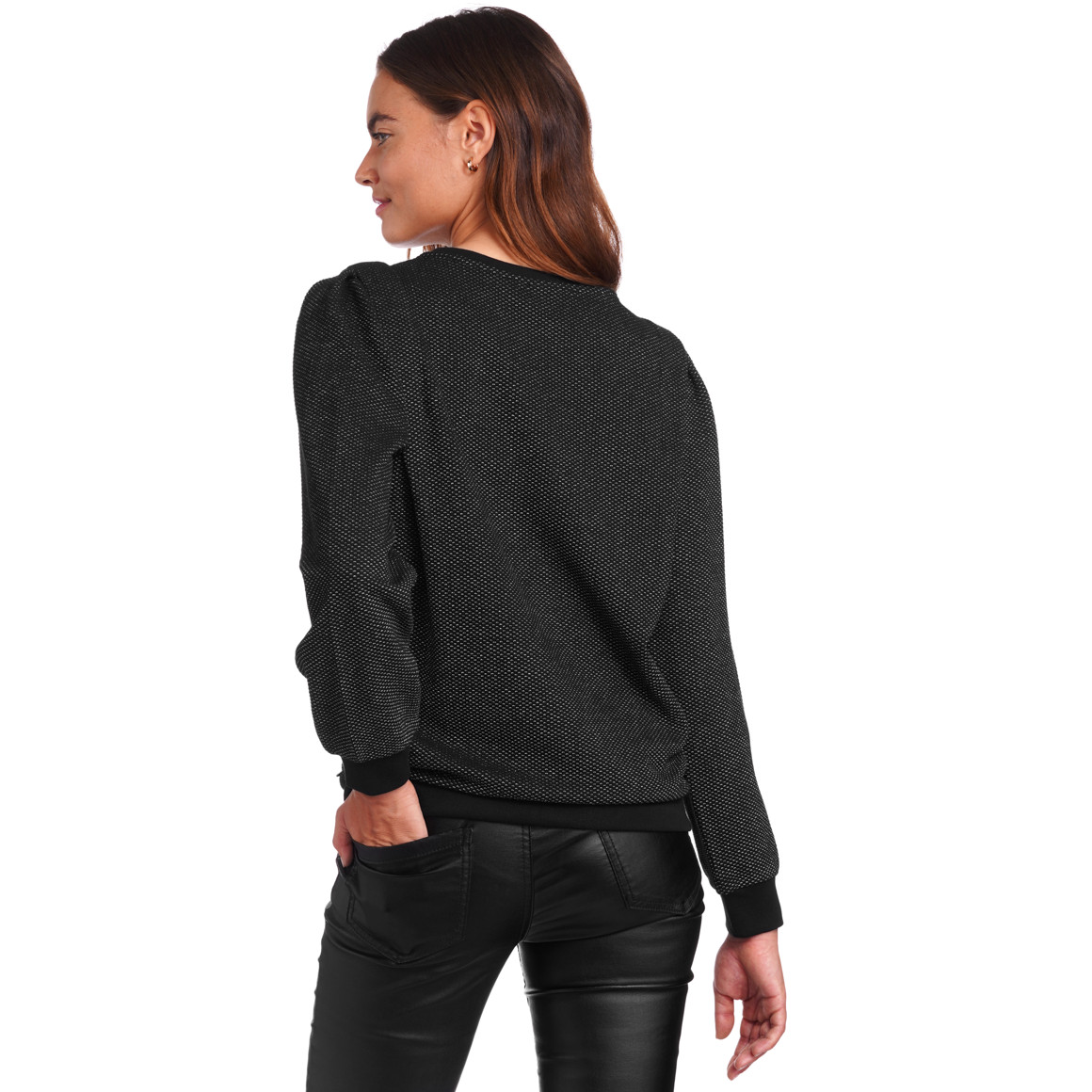 Damen Sweatshirt mit Effektgarn