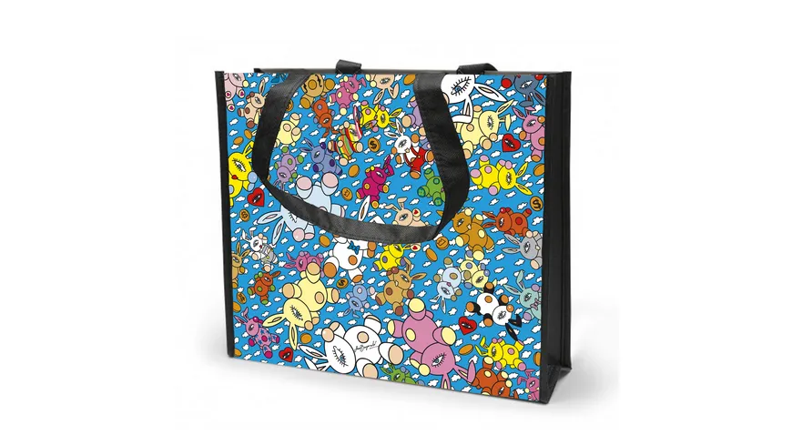 Goebel Einkaufstasche Mauro Bergonzoli - Magic Bunny Explosion blau, mehrfarbig
