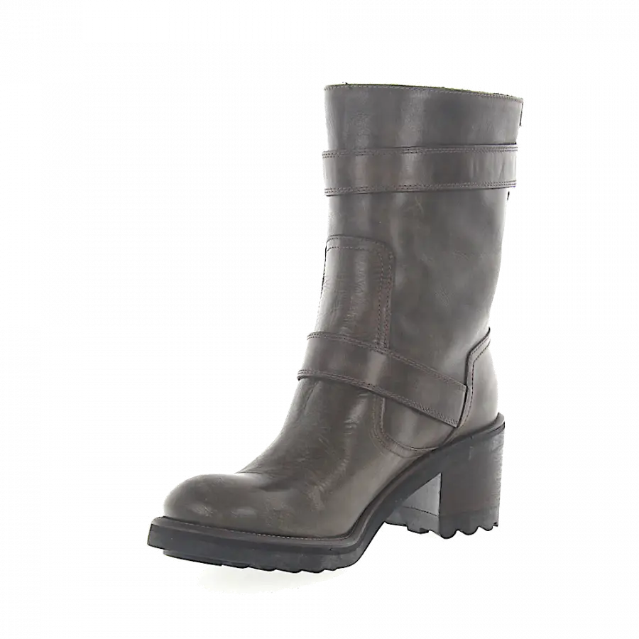 ROSS B. - Stiefel Zierschnalle beige olive - grau