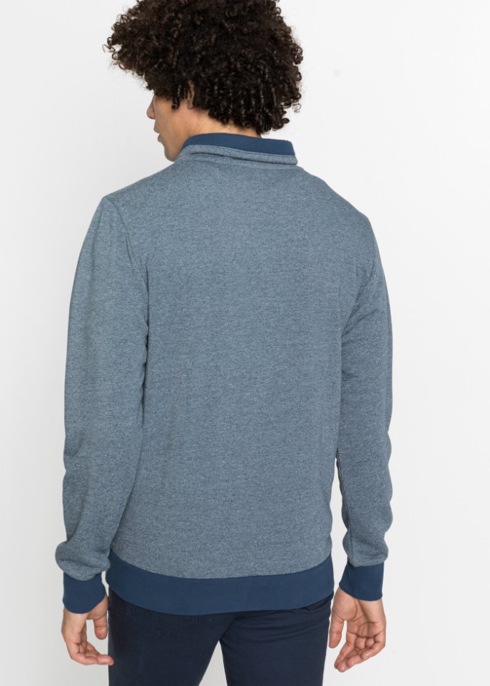 Sweatshirt mit recyceltem Polyester und Schalkragen