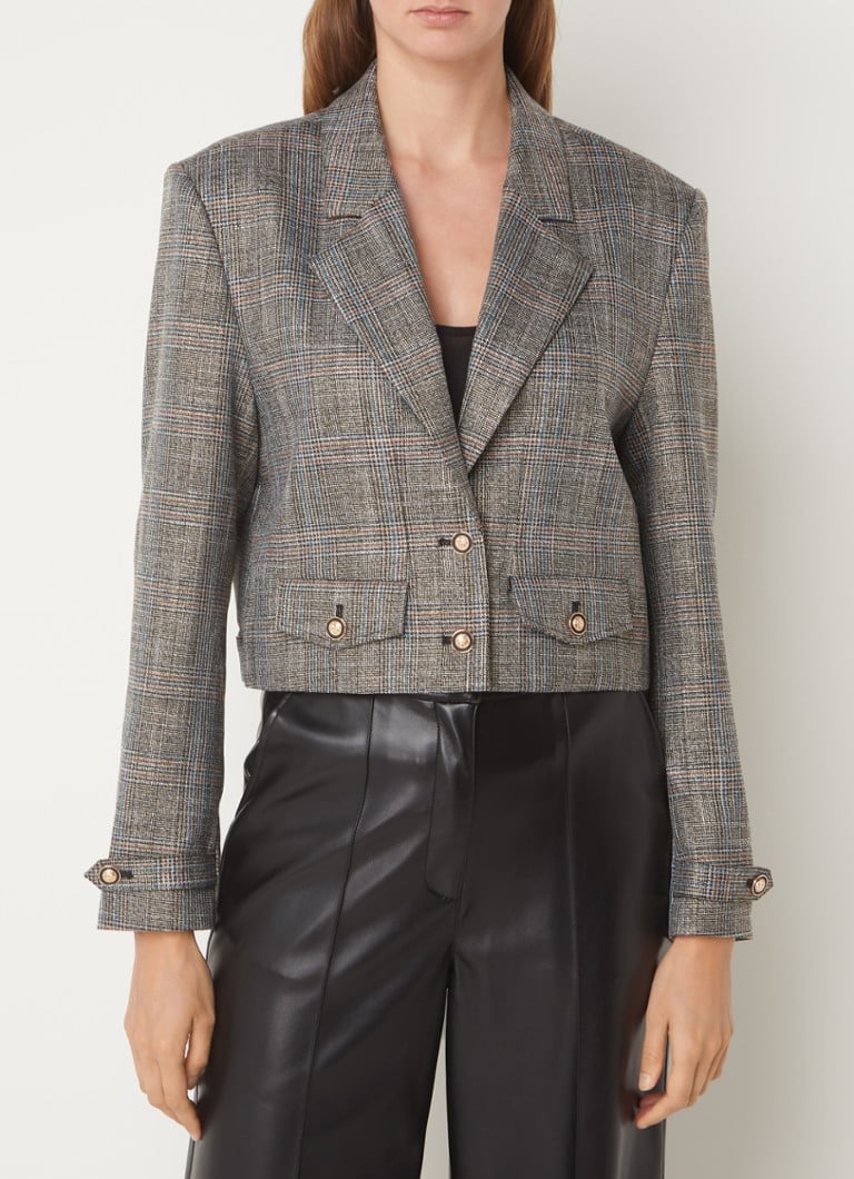 Jachetă scurtă Aaiko Inez din tweed și lurex.