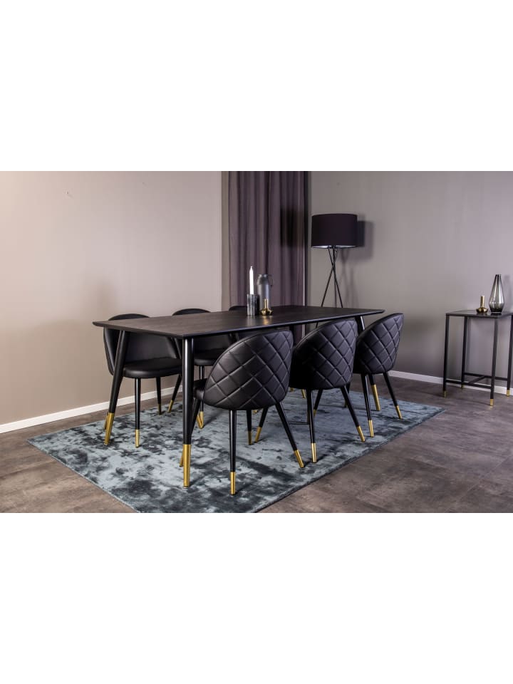 ebuy24 Essgruppe Dipp 61 (7-teilig) Schwarz 90 x 180 cm günstig kaufen onesize